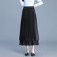 Women's Elegant High-Waist Midi Skirt