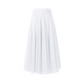 Pleated A-Line Mesh Midi Skirt
