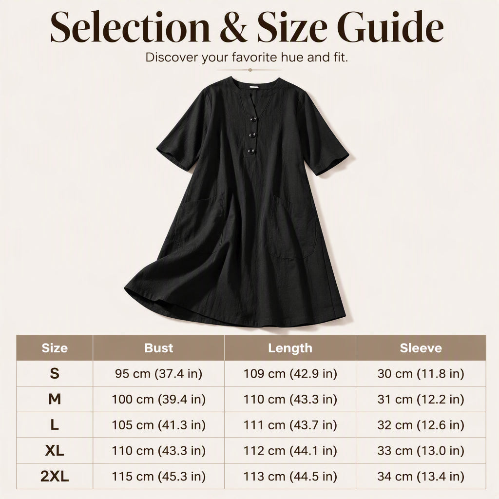 🏖️Summer Hot Sale 50% OFF🏝️👗Women’s Oversized A-Line Midi Dress with Pockets✨
