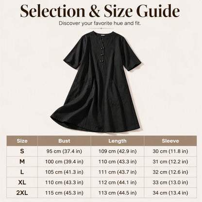 🏖️Summer Hot Sale 50% OFF🏝️👗Women’s Oversized A-Line Midi Dress with Pockets✨