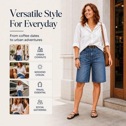 ⌛Limited-time offer-Women's Classic Straight-Leg Denim Crop Pants