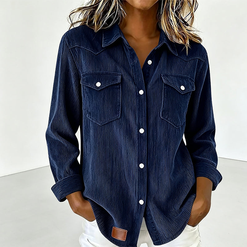 Bestseller🏆 Flap-Pocket Button-Front Top – Soft Ribbed Knit & Timeless Design for Everyday Comfort