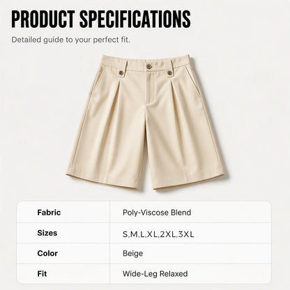 ⌛Limited-time offer-Men's Casual Wide Leg Suit Shorts