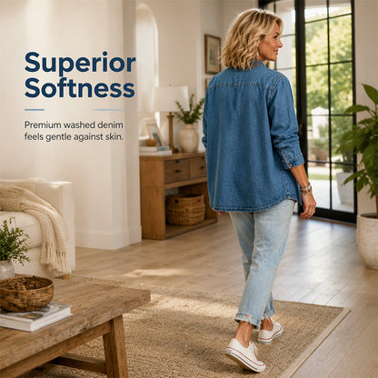 ⌛Limited-time offer-Women's Casual Collarless Button Cardigan Jacket