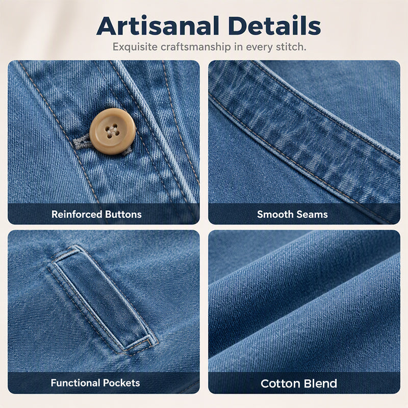 ⌛Limited-time offer-Women's Casual Collarless Button Cardigan Jacket