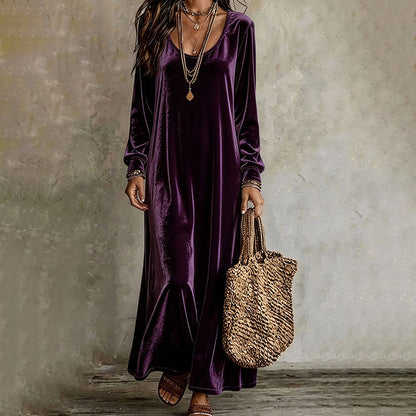 Women's Elegant Long Sleeve Maxi Dress