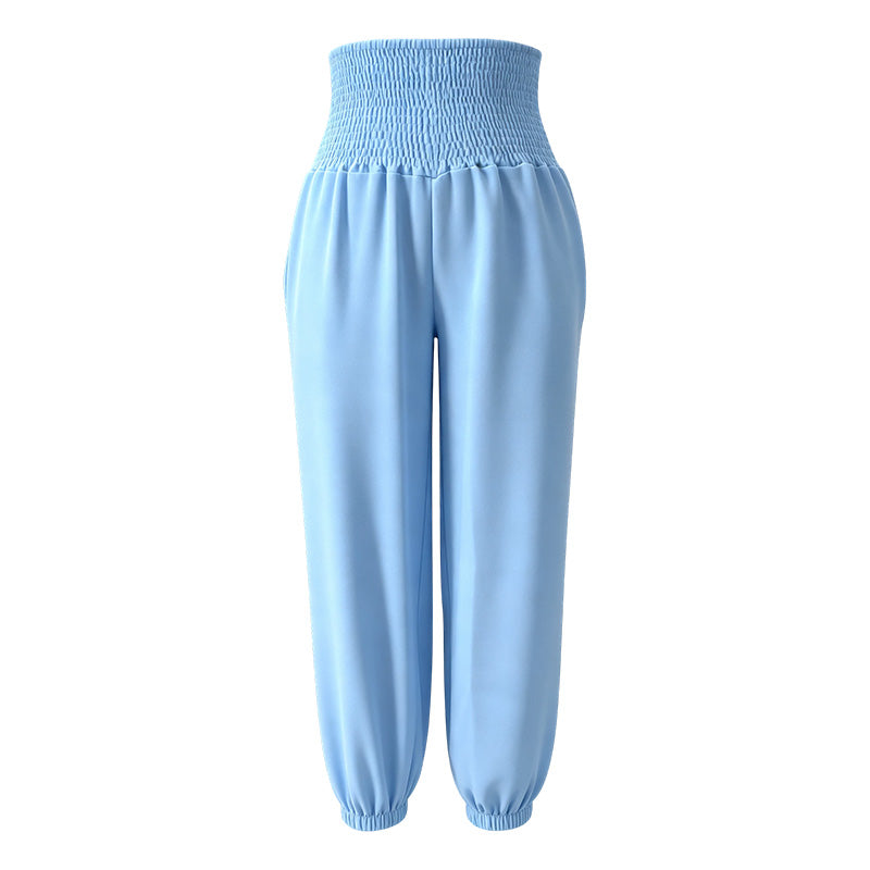 Women's Casual Smocked Waist Harem Pants