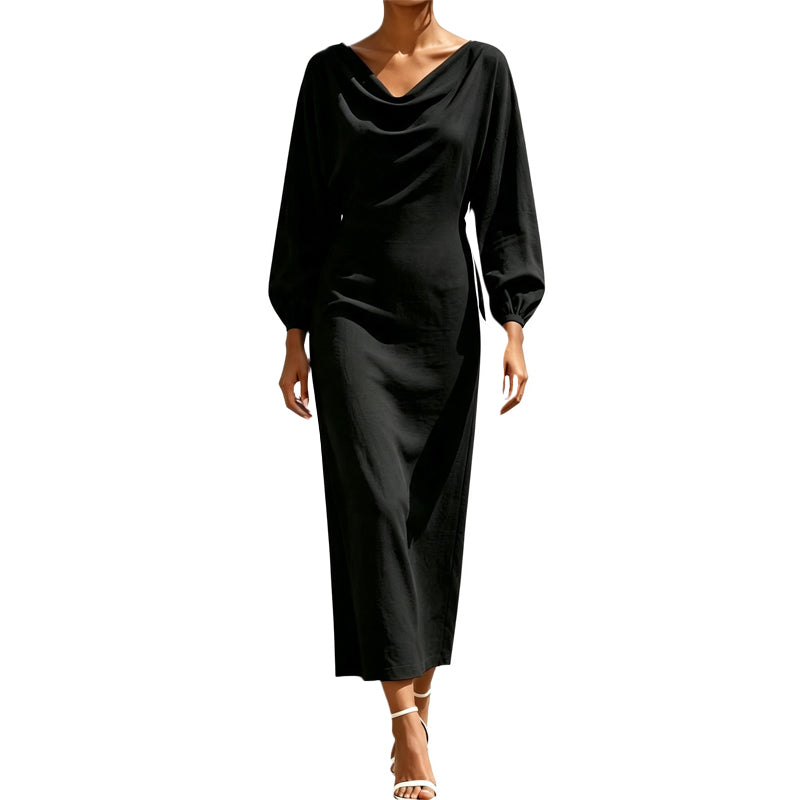 Women's Elegant Cowl Neck Dress