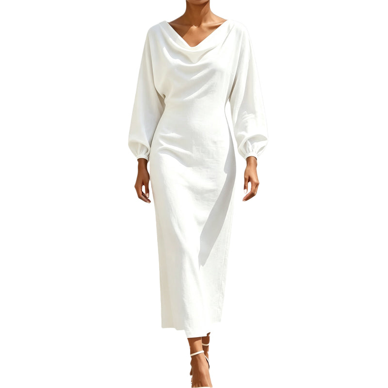 Women's Elegant Cowl Neck Dress