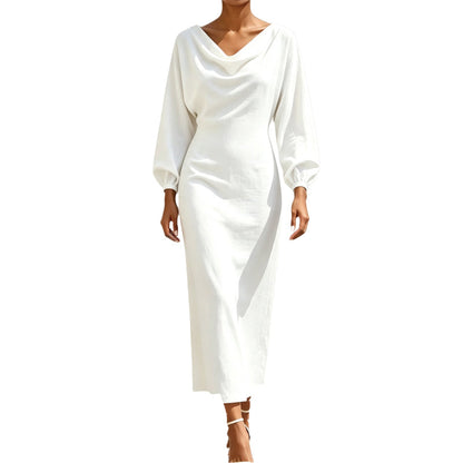 Women's Elegant Cowl Neck Dress