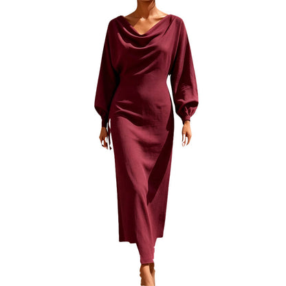 Women's Elegant Cowl Neck Dress