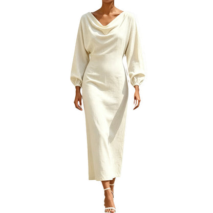 Women's Elegant Cowl Neck Dress