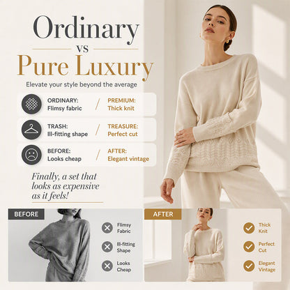 ✨Hot Sale 50% OFF🌺Women's Crew Neck Cable Knit Sweater