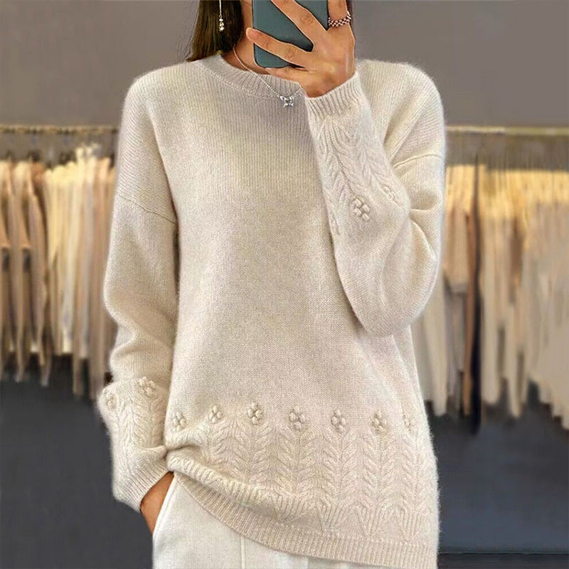 ✨Hot Sale 50% OFF🌺Women's Crew Neck Cable Knit Sweater