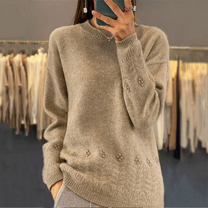 ✨Hot Sale 50% OFF🌺Women's Crew Neck Cable Knit Sweater