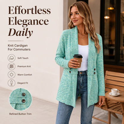 ✨Women's Casual Double-Breasted Knit Cardigan – Elegant Casual Layer For Cosy Everyday Style 🤍
