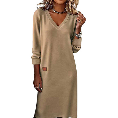 Flattering V-Neck Midi Dress