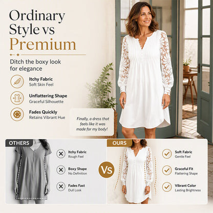 50% OFF👗💖Women's Lace Long Sleeve Dress