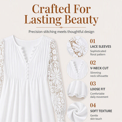 50% OFF👗💖Women's Lace Long Sleeve Dress