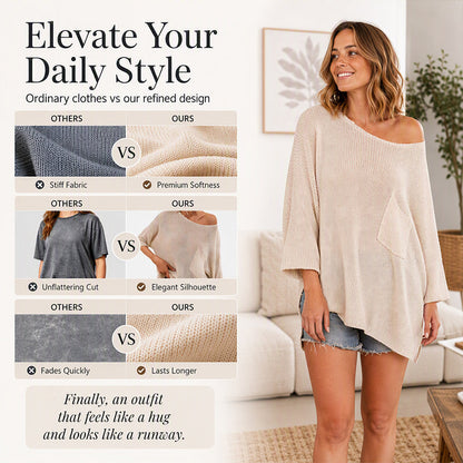 🌸Hot Sale 50% OFF💖Women's Casual Cozy Crewneck Knit Top