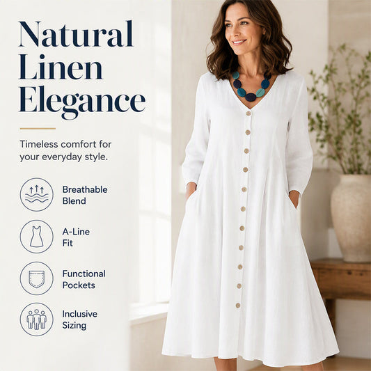 👗✨New Arrivals: 50% Off-Women’s Casual V-Neck Dress with Pockets