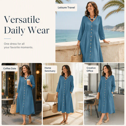 👗✨New Arrivals: 50% Off-Women’s Casual V-Neck Dress with Pockets