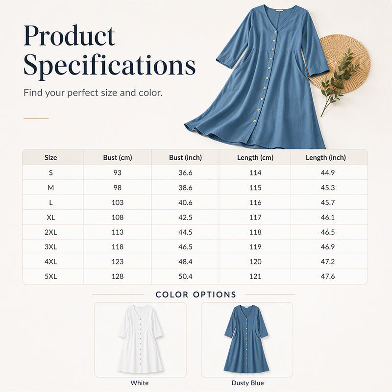 👗✨New Arrivals: 50% Off-Women’s Casual V-Neck Dress with Pockets