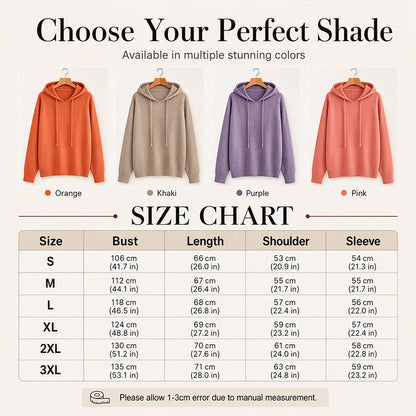 Women's Casual Hooded Sweater with Drawstring