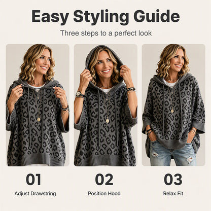 ✨New Arrivals: 50% Off-Women’s Leopard Print Knitted Hoodie 
