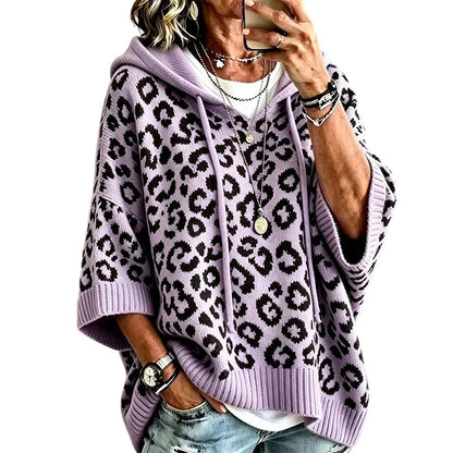 ✨New Arrivals: 50% Off-Women’s Leopard Print Knitted Hoodie 