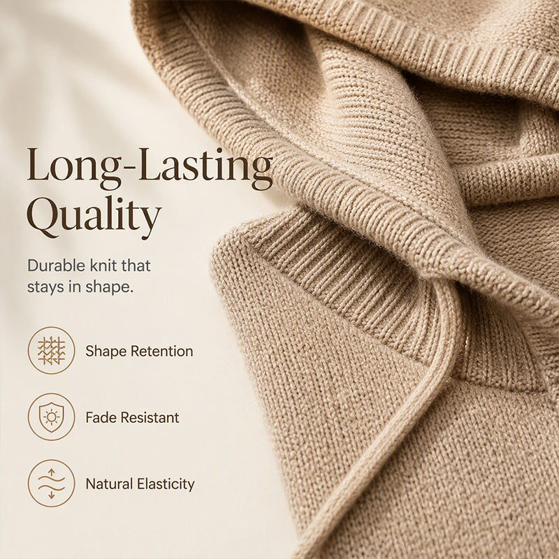 ✨Women's Hooded Drawstring Knit Pullover