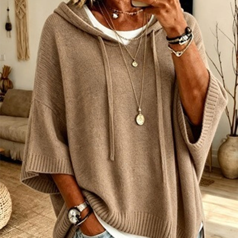 ✨Women's Hooded Drawstring Knit Pullover