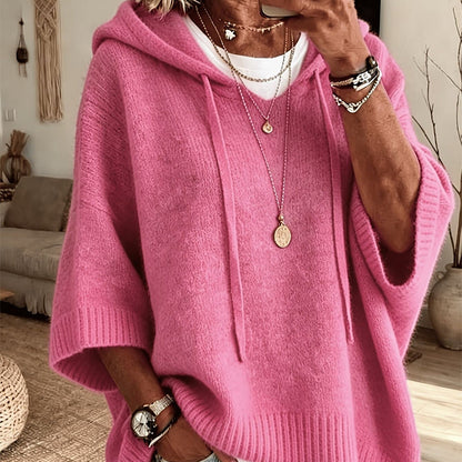 ✨Women's Hooded Drawstring Knit Pullover