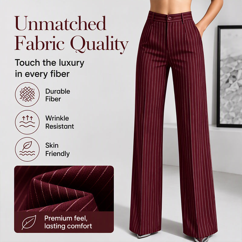 ✨Hot Sale 50% OFF 👖Women's High-Waisted Striped Wide-Leg Pants