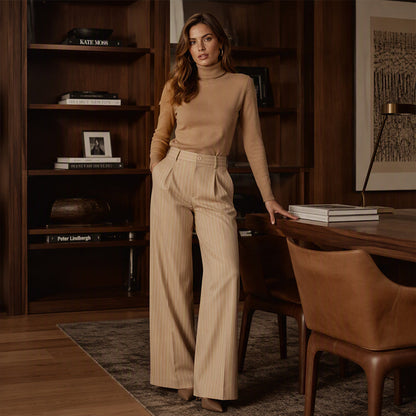 ✨Hot Sale 50% OFF 👖Women's High-Waisted Striped Wide-Leg Pants