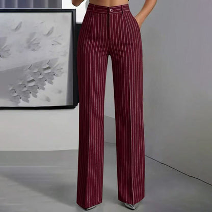 ✨Hot Sale 50% OFF 👖Women's High-Waisted Striped Wide-Leg Pants