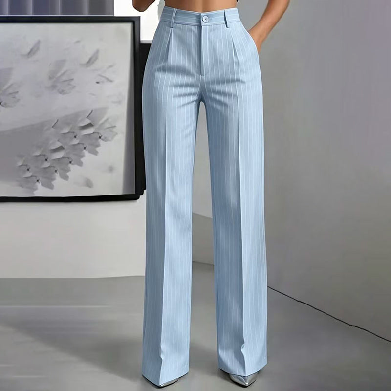 ✨Hot Sale 50% OFF 👖Women's High-Waisted Striped Wide-Leg Pants