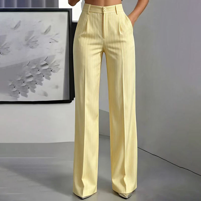 ✨Hot Sale 50% OFF 👖Women's High-Waisted Striped Wide-Leg Pants