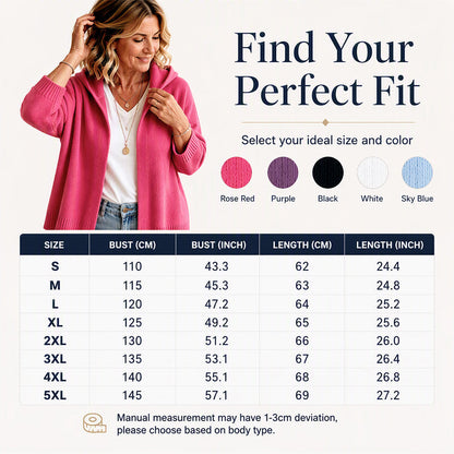 🔥Hot Sale 50% OFF✨ Women's 3/4 Sleeve Hooded Knit Cardigan – Soft Lightweight Layer For Effortless Everyday Style 🤍