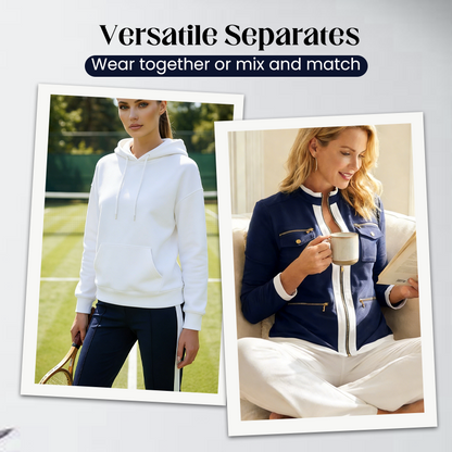 ✨ Women's Sporty Chic Two-Piece Tracksuit Set – Stylish Comfort For Everyday & Travel🤍