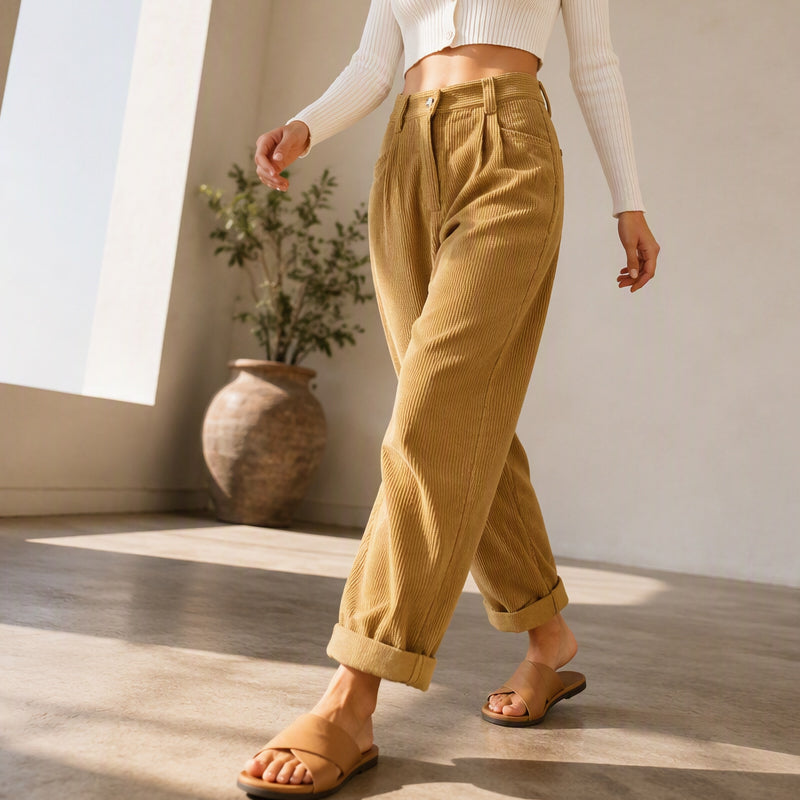 Women's Loose Fit High-Waisted Pants
