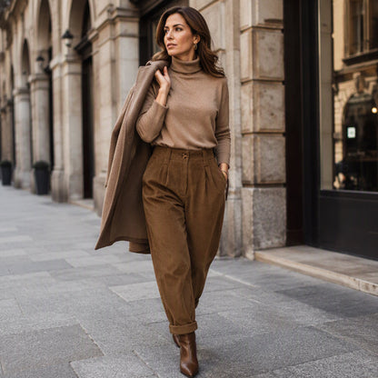 Women's Loose Fit High-Waisted Pants