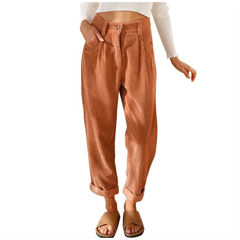 Women's Loose Fit High-Waisted Pants