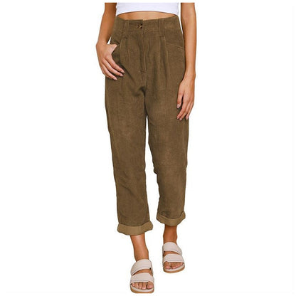 Women's Loose Fit High-Waisted Pants
