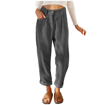 Women's Loose Fit High-Waisted Pants