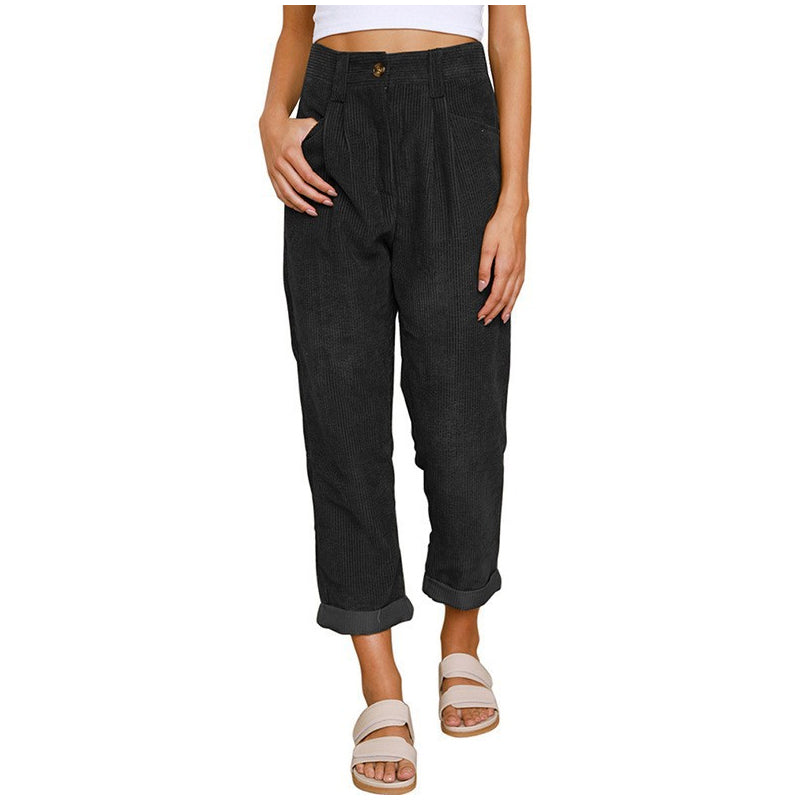 Women's Loose Fit High-Waisted Pants