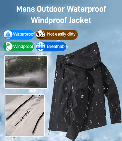 🧥Seasonal Style - Waterproof Hooded Jacket – Rain-Ready Outerwear for Commutes & Casual Outings