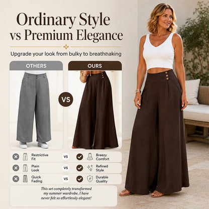 👖 Women's Loose Flowy Wide-Leg Pants– Relaxed Fit Everyday Pants For Effortless Comfort & Style 🤍