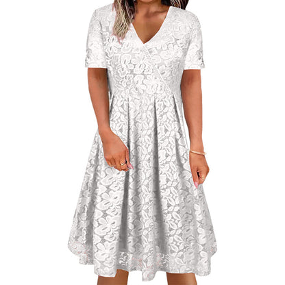 🌸Hot Sale 50% OFF💖Women's Elegant V-Neck Lace Dress