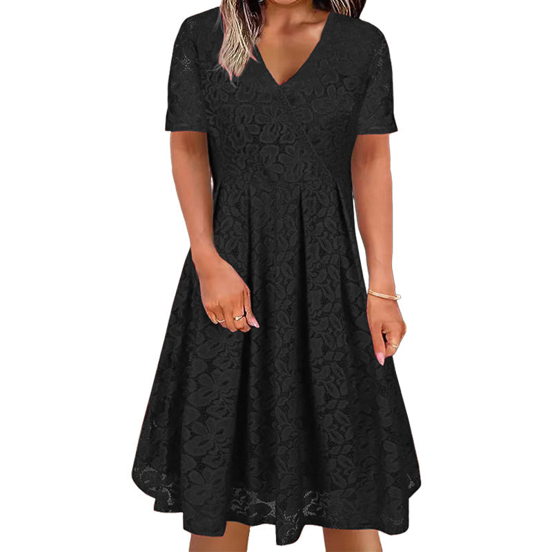🌸Hot Sale 50% OFF💖Women's Elegant V-Neck Lace Dress
